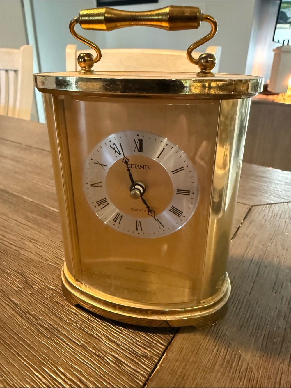Gold Carriage Clock - Elegant Gold Wall Accent